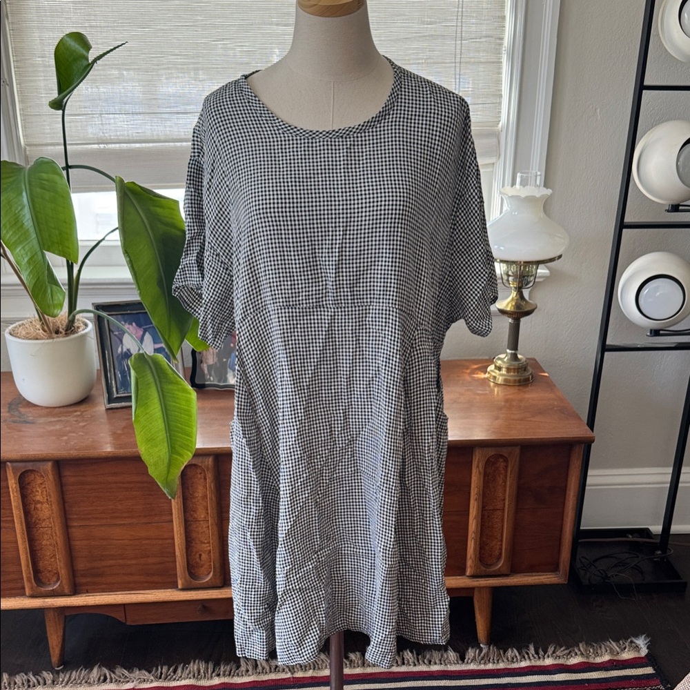Flax by Jeanne Engelheart Gingham Dress